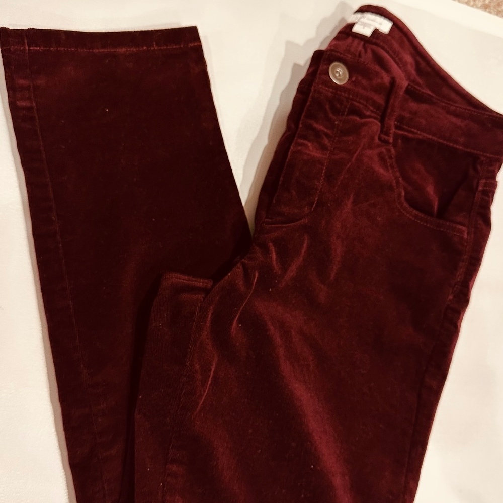 J.Jill Women’s Size 8 Gorgeous Jeweled Color Wine Corduroy Pants